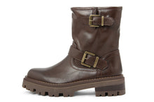 Carica l'immagine nel visualizzatore di Gallery, Stivaletti Biker Donna colore Marrone