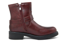 Carica l'immagine nel visualizzatore di Gallery, Stivaletti Biker Donna colore Bordeaux