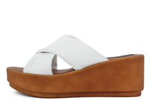 Carica l'immagine nel visualizzatore di Gallery, Sandali Donna In Pelle Colore Bianco