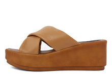 Carica l'immagine nel visualizzatore di Gallery, Sandali Donna In Pelle Colore Cuoio