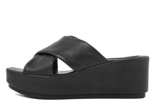 Carica l'immagine nel visualizzatore di Gallery, Sandali Donna In Pelle Colore Nero