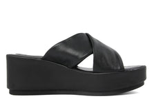 Carica l'immagine nel visualizzatore di Gallery, Sandali Donna In Pelle Colore Nero