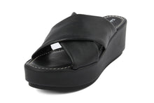 Carica l'immagine nel visualizzatore di Gallery, Sandali Donna In Pelle Colore Nero
