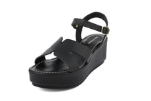 Carica l'immagine nel visualizzatore di Gallery, Sandali Donna In Pelle Colore Nero