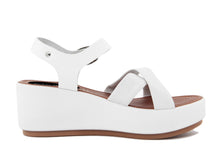 Carica l'immagine nel visualizzatore di Gallery, Sandalo con zeppa Donna colore Bianco