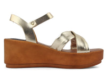 Carica l'immagine nel visualizzatore di Gallery, Sandali Donna In Pelle Colore Dorato