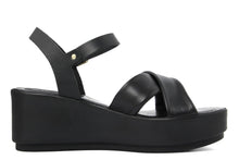 Carica l'immagine nel visualizzatore di Gallery, Sandali Donna In Pelle Colore Nero