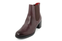 Carica l'immagine nel visualizzatore di Gallery, Stivaletti Donna in pelle colore Bordeaux