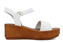 Carica l'immagine nel visualizzatore di Gallery, Sandali Donna In Pelle Colore Bianco
