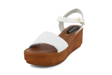 Carica l'immagine nel visualizzatore di Gallery, Sandali Donna In Pelle Colore Bianco
