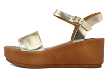 Carica l'immagine nel visualizzatore di Gallery, Sandali Donna In Pelle Colore Dorato