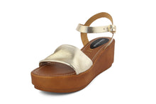 Carica l'immagine nel visualizzatore di Gallery, Sandali Donna In Pelle Colore Dorato