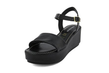 Carica l'immagine nel visualizzatore di Gallery, Sandali Donna In Pelle Colore Nero