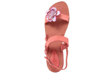 Carica l'immagine nel visualizzatore di Gallery, Sandali flat Donna in Pelle Rosso