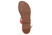 Carica l'immagine nel visualizzatore di Gallery, Sandali flat Donna in Pelle Rosso