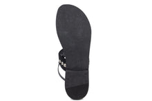 Carica l'immagine nel visualizzatore di Gallery, Sandali flat Donna in Pelle Nero