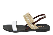 Carica l'immagine nel visualizzatore di Gallery, Sandali flat Donna in Pelle Dorato