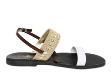 Carica l'immagine nel visualizzatore di Gallery, Sandali flat Donna in Pelle Dorato