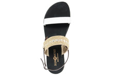 Carica l'immagine nel visualizzatore di Gallery, Sandali flat Donna in Pelle Dorato