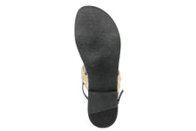 Carica l'immagine nel visualizzatore di Gallery, Sandali flat Donna in Pelle Dorato