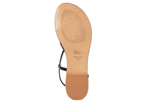 Carica l'immagine nel visualizzatore di Gallery, Sandali flat Donna in Pelle Nero