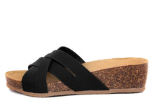 Carica l'immagine nel visualizzatore di Gallery, Sandali flat Donna in Sintetico Nero