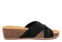 Carica l'immagine nel visualizzatore di Gallery, Sandali flat Donna in Sintetico Nero