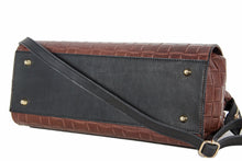 Carica l'immagine nel visualizzatore di Gallery, Borsa in pelle color Marrone Made in Italy