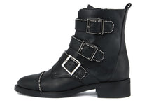 Carica l'immagine nel visualizzatore di Gallery, Stivaletti Donna in Pelle Nero