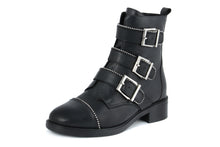 Carica l'immagine nel visualizzatore di Gallery, Stivaletti Donna in Pelle Nero