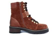 Carica l'immagine nel visualizzatore di Gallery, Stivaletti Donna in Pelle Marrone