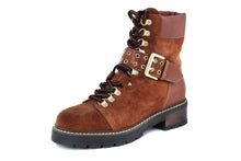 Carica l'immagine nel visualizzatore di Gallery, Stivaletti Donna in Pelle Marrone