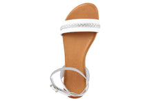 Carica l'immagine nel visualizzatore di Gallery, Sandali flat Donna in Pelle Bianco