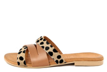 Carica l'immagine nel visualizzatore di Gallery, Sandali flat Donna in Pelle Cuoio