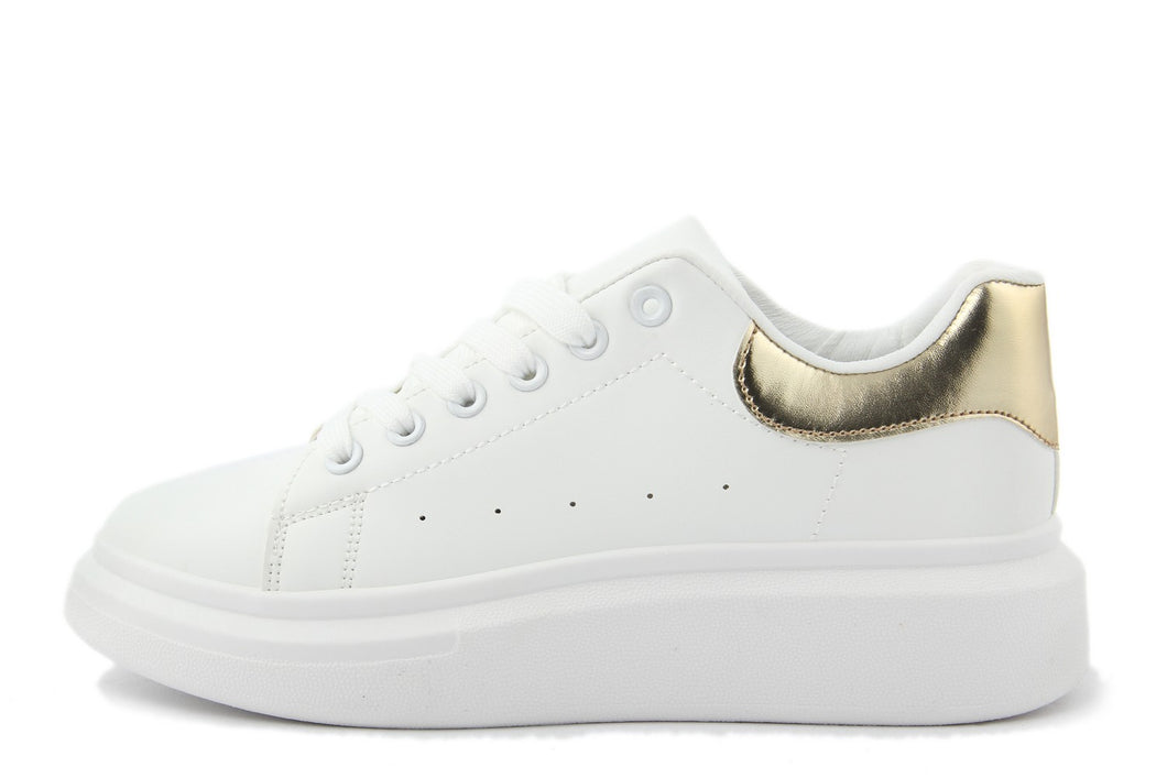 Sneakers Donna colore Bianco/Oro
