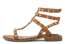 Carica l'immagine nel visualizzatore di Gallery, Sandali Donna colore Cuoio