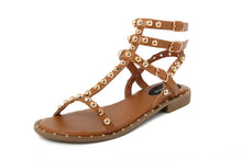 Carica l'immagine nel visualizzatore di Gallery, Sandali Donna colore Cuoio