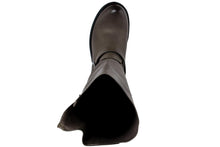 Carica l'immagine nel visualizzatore di Gallery, Stivale flat Donna in Pelle Marrone