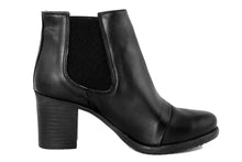 Carica l'immagine nel visualizzatore di Gallery, Stivaletto chelsea Donna in Pelle Nero