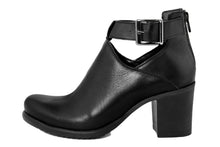 Carica l'immagine nel visualizzatore di Gallery, Stivaletto con tacco Donna in Pelle Nero