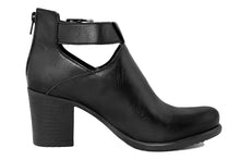 Carica l'immagine nel visualizzatore di Gallery, Stivaletto con tacco Donna in Pelle Nero