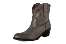 Carica l'immagine nel visualizzatore di Gallery, Stivaletto texano Donna in Pelle Marrone