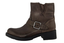 Carica l'immagine nel visualizzatore di Gallery, Stivaletto biker Donna in Pelle Marrone