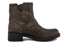 Carica l'immagine nel visualizzatore di Gallery, Stivaletto biker Donna in Pelle Marrone