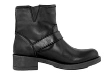 Carica l'immagine nel visualizzatore di Gallery, Stivaletto biker Donna in Pelle Nero