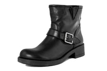 Carica l'immagine nel visualizzatore di Gallery, Stivaletto biker Donna in Pelle Nero