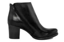 Carica l'immagine nel visualizzatore di Gallery, Stivaletto con tacco Donna in Pelle Nero