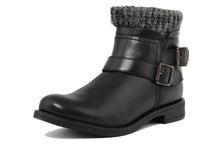 Carica l'immagine nel visualizzatore di Gallery, Stivaletto Biker Donna in Pelle Nero