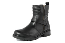 Carica l'immagine nel visualizzatore di Gallery, Stivaletto Biker Donna in Pelle Nero