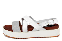 Carica l'immagine nel visualizzatore di Gallery, Sandali platform Donna in Pelle Bianco